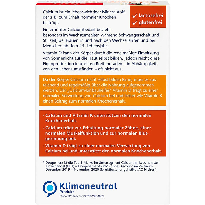 حميل الصورة في عارض المعرض ، دوبل هيرز كالسيوم 700 + فيتامين د3 أقراص - Doppelherz aktiv Calcium 700 + Vitamin D₃ Tablets - GermanVit - Saudi arabia
