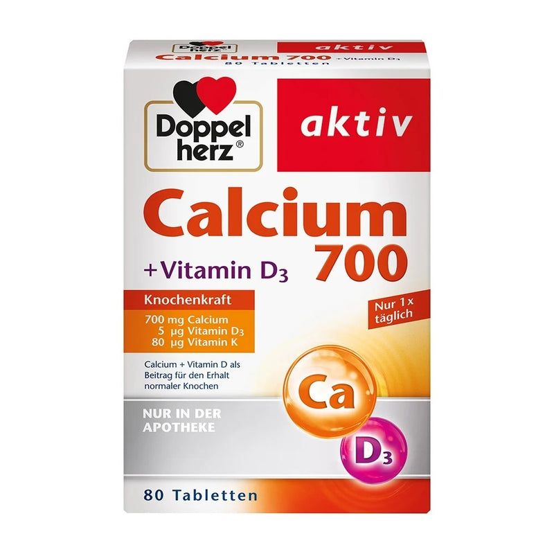 Load image into Gallery viewer, دوبل هيرز كالسيوم 700 + فيتامين د3 أقراص - Doppelherz aktiv Calcium 700 + Vitamin D₃ Tablets - GermanVit - Saudi arabia
