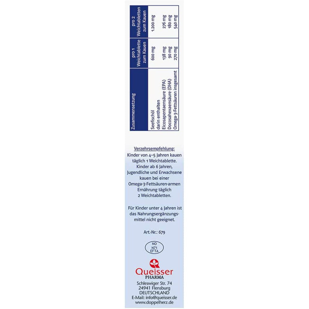 دوبل هيرز أوميجا-3 سائل 250 مل - Doppelherz system OMEGA-3 Liquid Family 250 ml - GermanVit - Saudi arabia