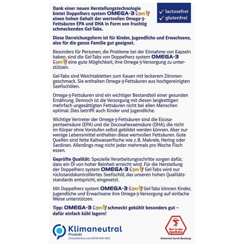 حميل الصورة في عارض المعرض ، دوبل هيرز أوميجا-3 سائل 250 مل - Doppelherz system OMEGA-3 Liquid Family 250 ml - GermanVit - Saudi arabia

