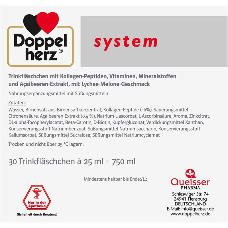 Load image into Gallery viewer, دوبل هيرز كولاجين اكسترا 30*25 مل أمبول شراب - Doppelherz System COLLAGEN EXTRA 30*25 ml Drinking Amp - GermanVit - Saudi arabia
