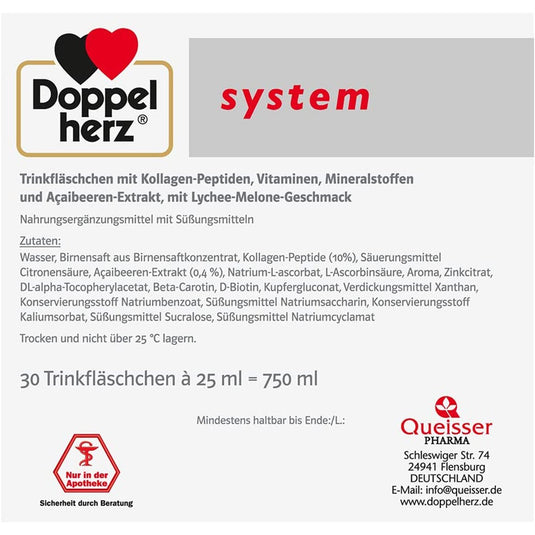 دوبل هيرز كولاجين اكسترا 30*25 مل أمبول شراب - Doppelherz System COLLAGEN EXTRA 30*25 ml Drinking Amp - GermanVit - Saudi arabia