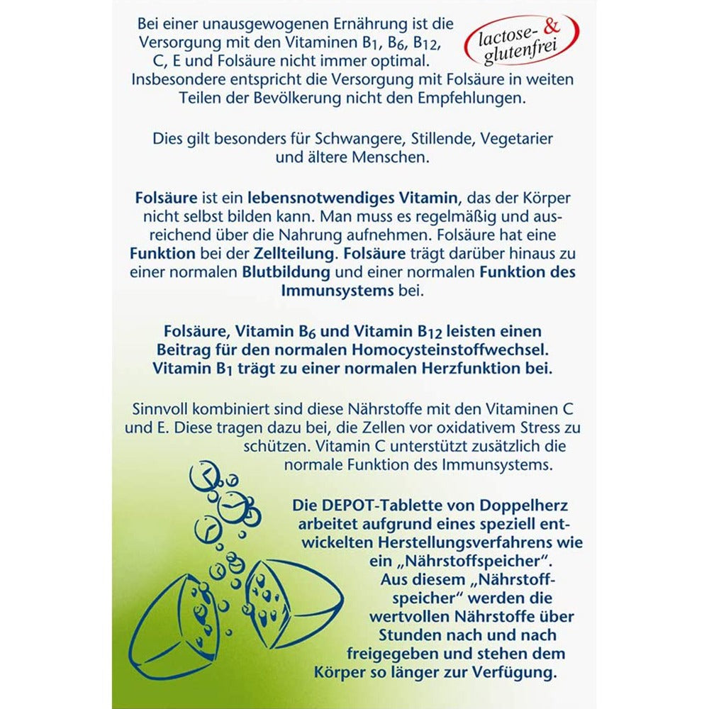 دوبل هيرز حمض الفوليك 800 ميكج 60 قرص - Doppelherz aktiv Folic Acid 800 μg 60 Tabs - GermanVit - Saudi arabia