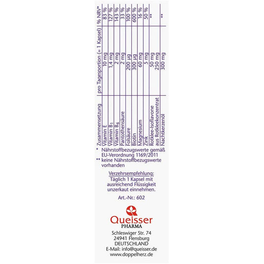 دوبل هيرز برايم روز بلس 30 كبسولة - Doppelherz aktiv Meno Red Clover + Evening Primrose Oil + Biotin 30 Caps - GermanVit - Saudi arabia