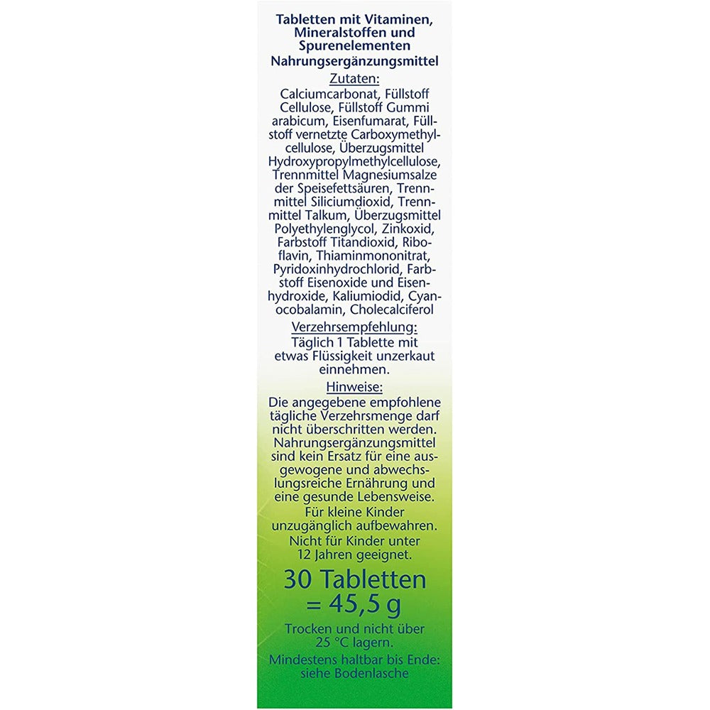 دوبل هيرز فيتامينات ومعادن للنباتيين 30 قرص - Doppelherz aktiv Vegan Vitamins + Minerals 30 Tabs - GermanVit - Saudi arabia