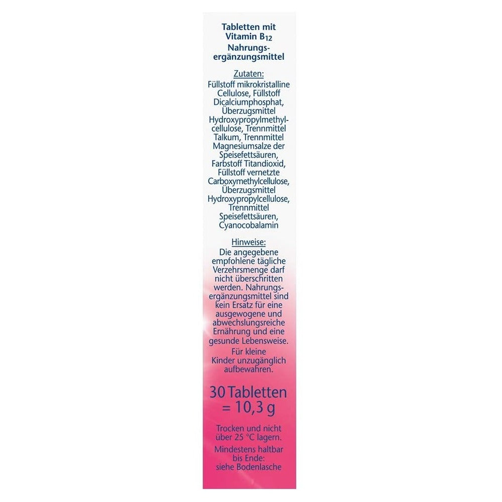 دوبل هيرز فيتامين ب₁₂ 250 ميكج 90 قرص - Doppelherz aktiv Vitamin B₁₂ 250 μg 90 Tabs - GermanVit - Saudi arabia