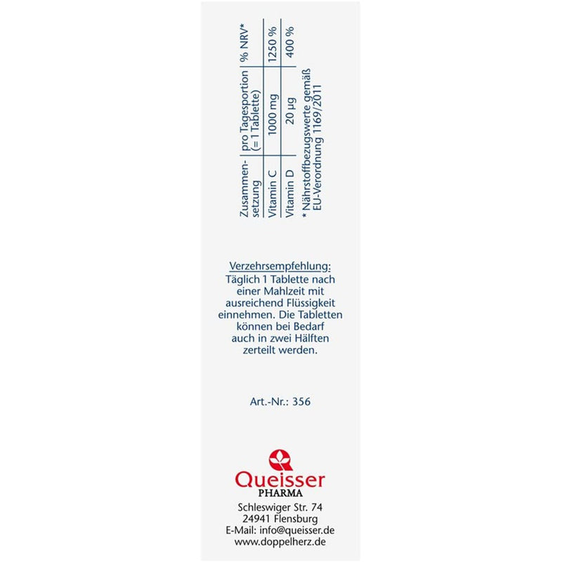 Load image into Gallery viewer, دوبل هيرز فيتامين سي 1000 ملج 100 قرص - Doppelherz aktiv Vitamin C 1000 mg 100 Tabs - GermanVit - Saudi arabia
