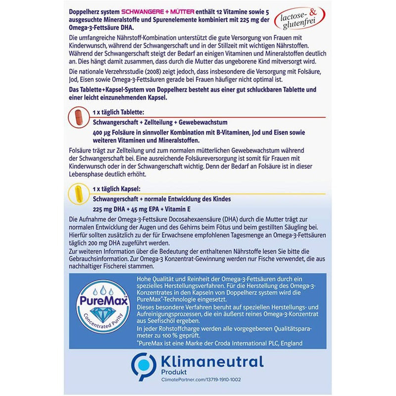 حميل الصورة في عارض المعرض ، دوبل هيرز أثناء الحمل والرضاعة 30 جرعة - Doppelherz system Pregnant Women + Mothers 30 Doses - GermanVit - Saudi arabia
