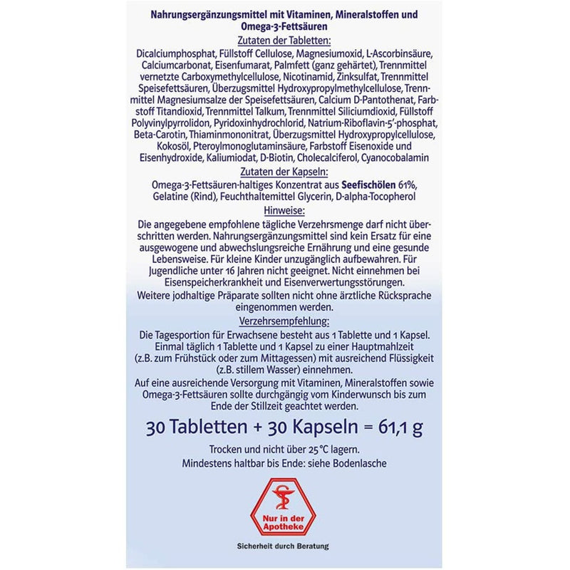 حميل الصورة في عارض المعرض ، دوبل هيرز أثناء الحمل والرضاعة 30 جرعة - Doppelherz system Pregnant Women + Mothers 30 Doses - GermanVit - Saudi arabia
