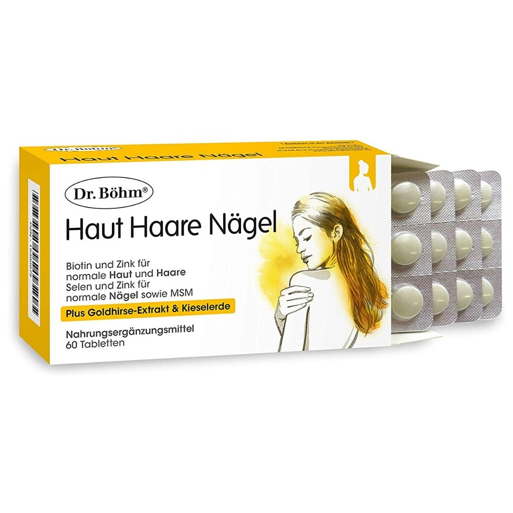 د.بوم أقراص البشرة والشعر والأظافر 60 قرص - Dr. Böhm Skin Hair Nails 60 Tabs - GermanVit - Saudi arabia