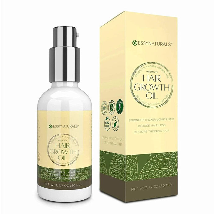 زيت نمو الشعر بالكافيين والبيوتين 50 مل - ESSYNATURALS Hair Growth Oil with Caffeine & Biotin 50 ml - GermanVit - Saudi arabia