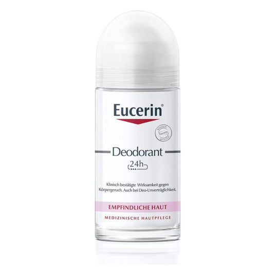 يوسيرين مزيل عرق للبشرة الحساسة رول أون 50 مل - EUCERIN Deodorant Sensitive Skin Roll-On 24h 50 ml
