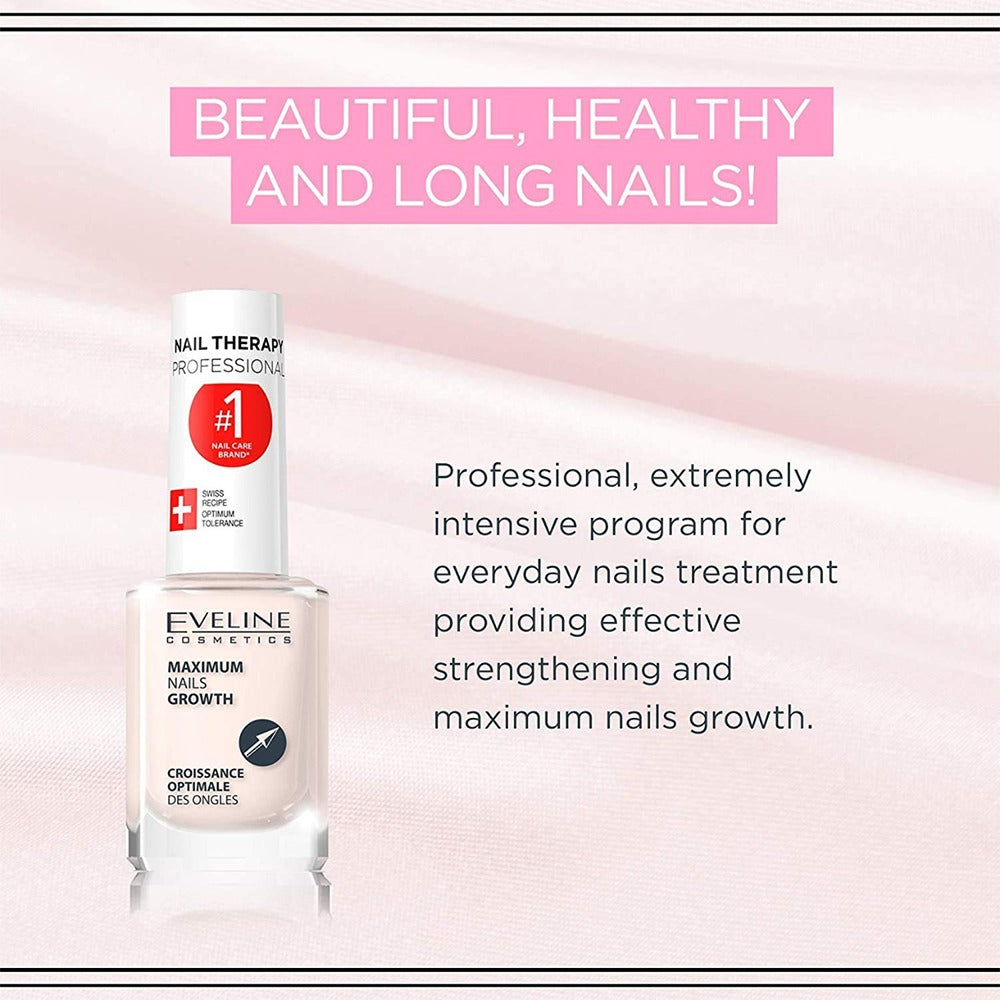 إيفيلين معالج لنمو الأظافر 12 مل - Eveline Cosmetics Maximum Nails Growth 12 ml - GermanVit - Saudi arabia