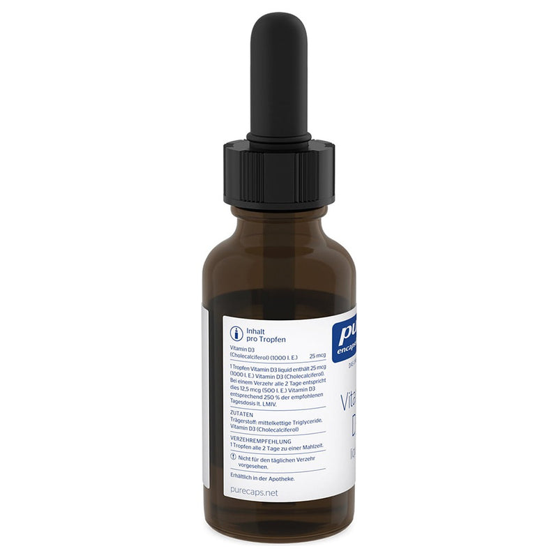 حميل الصورة في عارض المعرض ، فيتامين د3 سائل 22.5 مل - Pure Encapsulations Vitamin D₃ Liquid 22.5 ml - GermanVit - Saudi arabia
