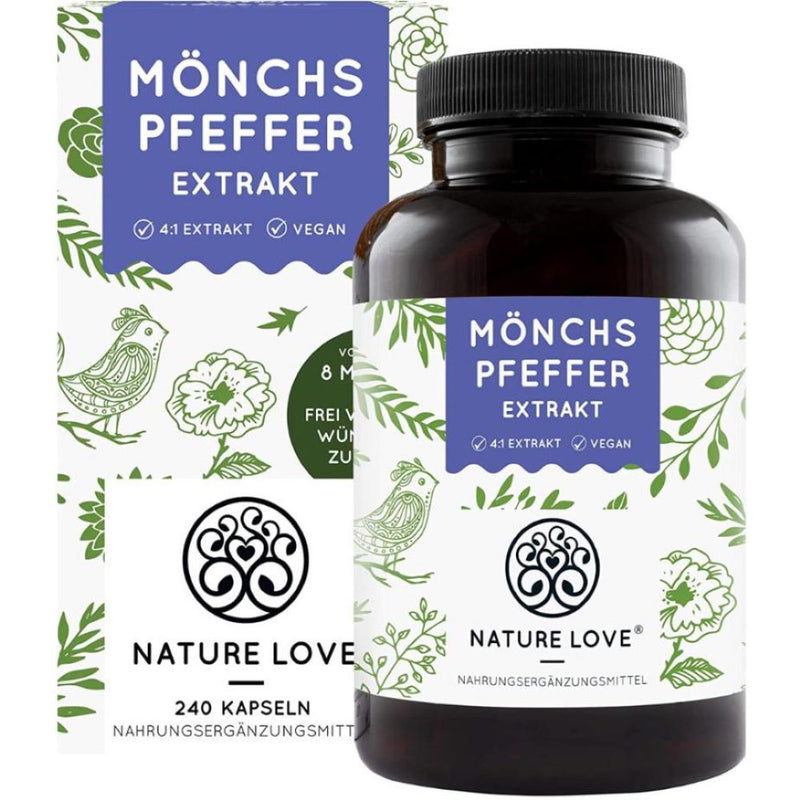 حميل الصورة في عارض المعرض ، مستخلص عشبة فلفل الراهب 10 ملج 240 كبسولة - NATURE LOVE Monk Pepper Extract 10 mg 240 Caps
