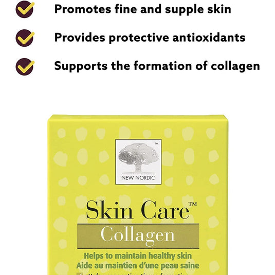 كولاجين فيلر لدعم البشرة 120 قرص - NEW NORDIC Skin Care Collagen Filler 120 Tabs - GermanVit - Saudi arabia