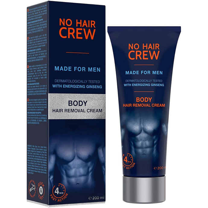 كريم إزالة شعر الجسم للرجال 200 مل - No Hair Crew BODY HAIR REMOVAL Cream 200 ml - GermanVit - Saudi arabia