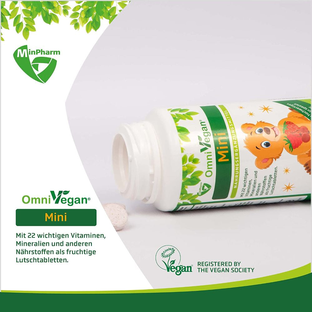أومنيفيجان فيتامينات للأطفال 150 قرص استحلاب - OmniVegan Mini Multivitamins For Children 150 Lozenges - GermanVit - Saudi arabia