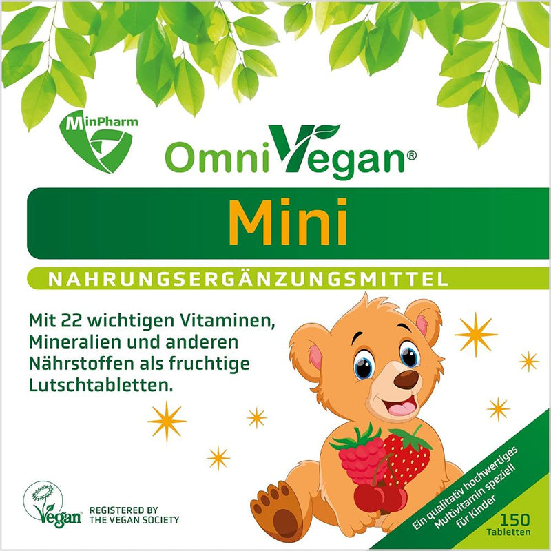 حميل الصورة في عارض المعرض ، أومنيفيجان فيتامينات للأطفال 150 قرص استحلاب - OmniVegan Mini Multivitamins For Children 150 Lozenges - GermanVit - Saudi arabia
