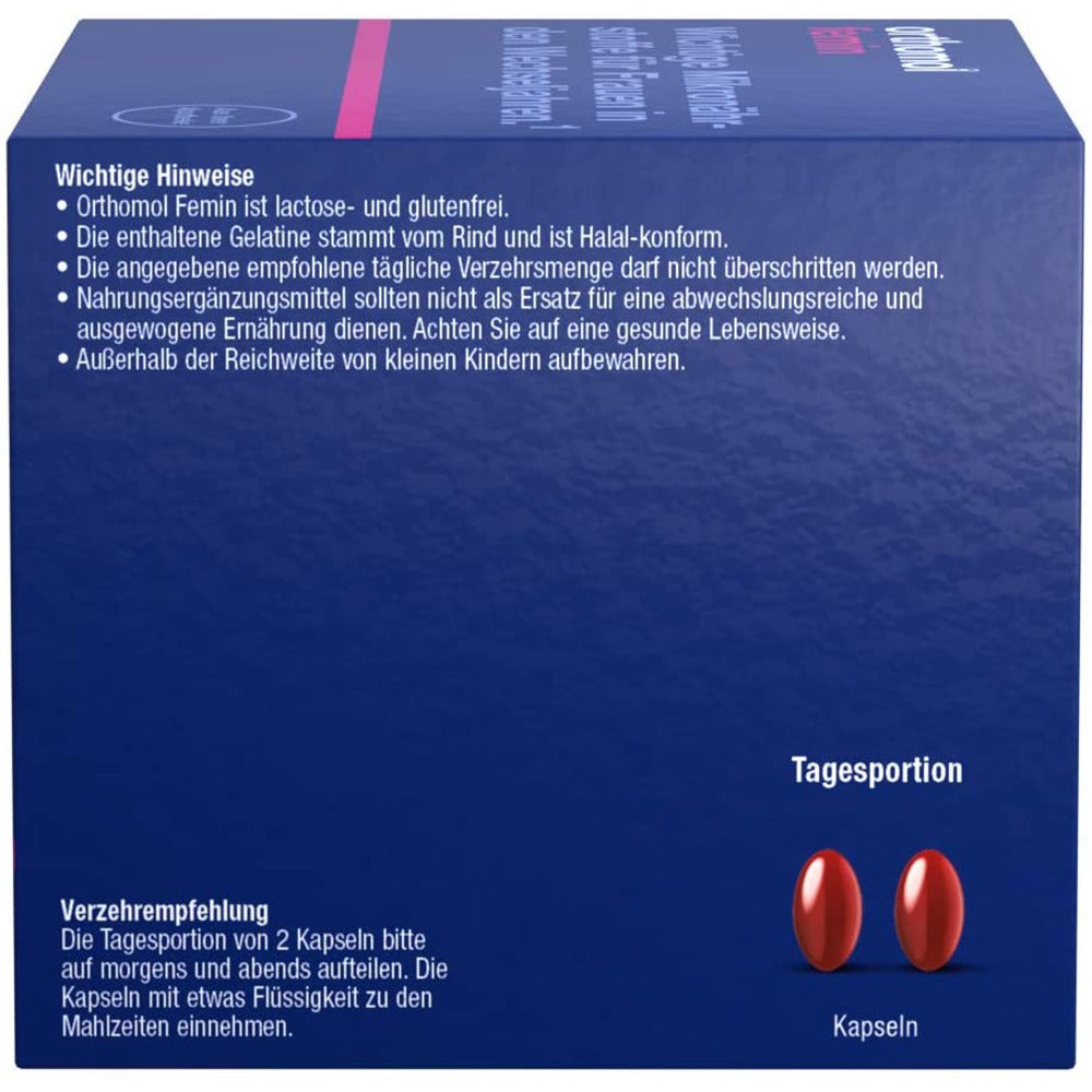 أورثومول فيمين كبسولات للنساء 30 جرعة - Orthomol Femin Capsules 30 Doses - GermanVit - Saudi arabia