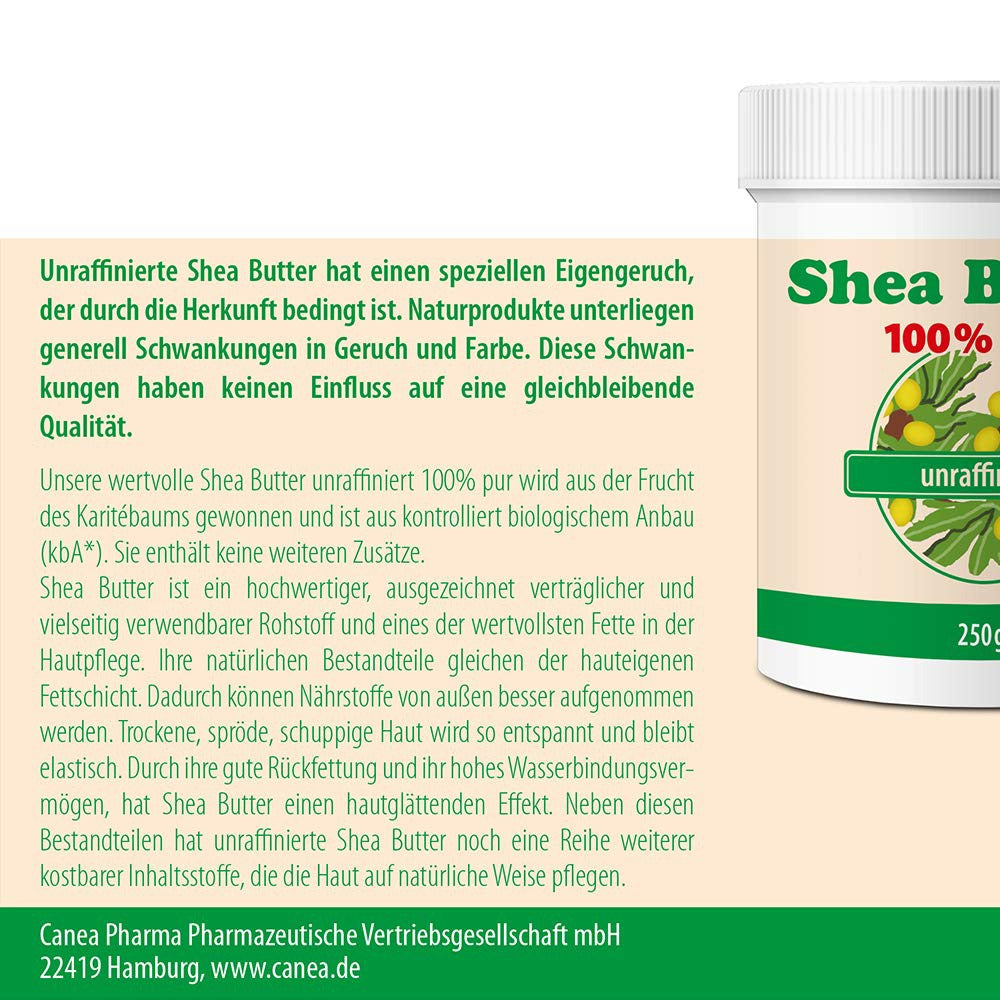 زبدة الشيا الطبيعية 100% خام 250 جرام - PHARMA PETER Shea Butter Unrefined 100% Pure 250 gm - GermanVit - Saudi arabia
