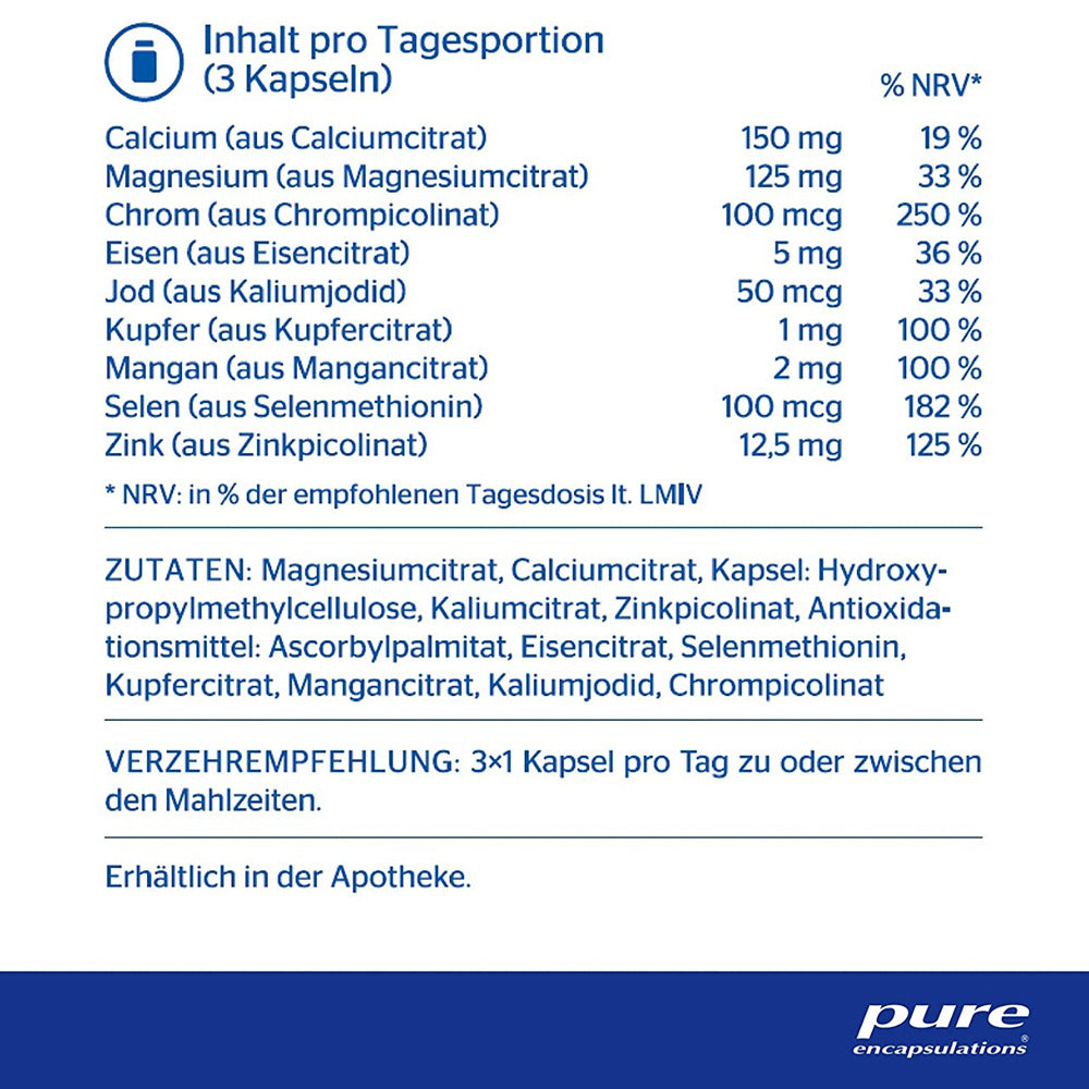 المعادن المتعددة (650A) 90 كبسولة - Pure Encapsulations Mineral 650A 90 Cap - GermanVit - Saudi arabia