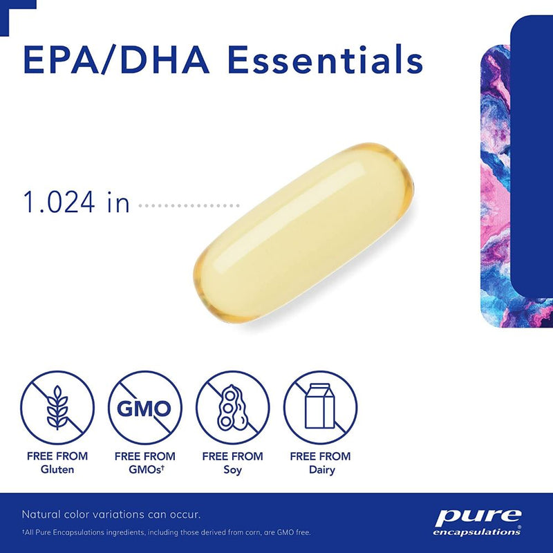 حميل الصورة في عارض المعرض ، أوميجا-3 1000 ملج 90 كبسولة - Pure Encapsulations EPA/DHA essentials 1000 mg 90 Caps - GermanVit - Saudi arabia
