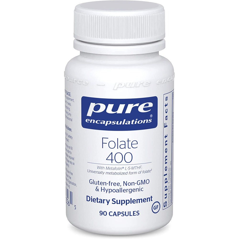 حمض الفوليك 400 ميكج 90 كبسولة - Pure Encapsulations Folate 400 μg 90 Caps - GermanVit - Saudi arabia
