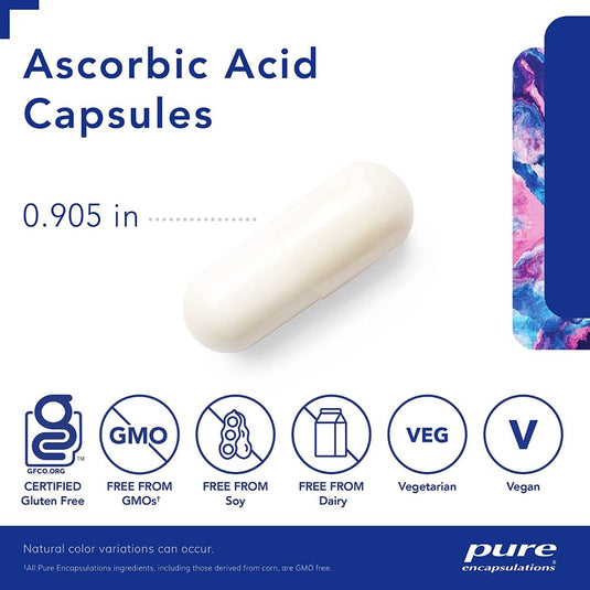 فيتامين سي 1000 ملج 90 كبسولة - Pure Encapsulations Vitamin C 1000 mg 90 Caps - GermanVit - Saudi arabia