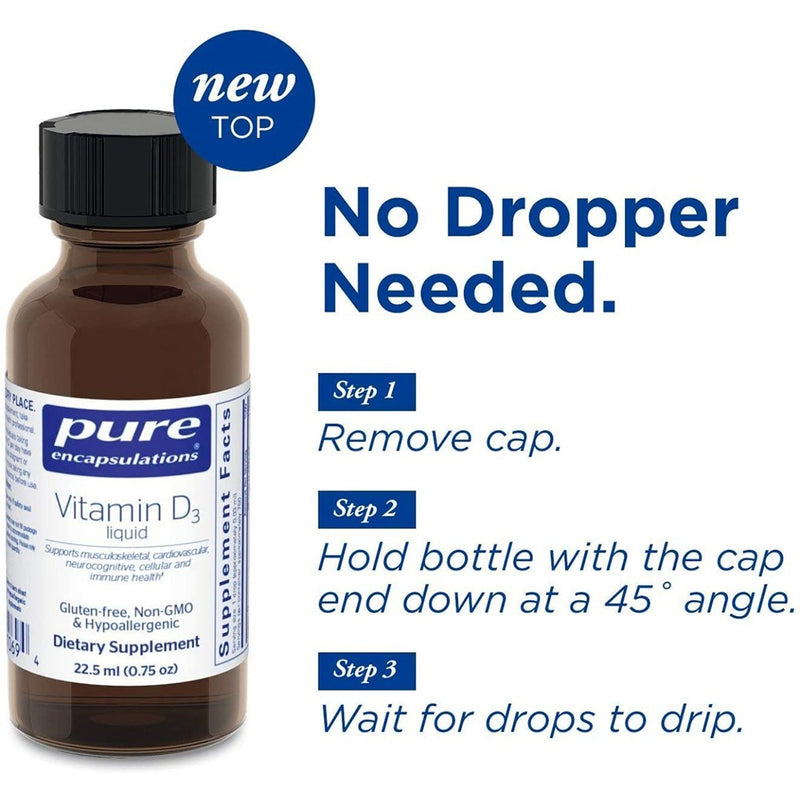 حميل الصورة في عارض المعرض ، Pure_Encapsulations_Vitamin_D3_Liquid_22.5_ml_GermanVit
