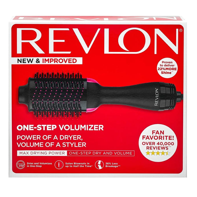 فرشاة ريفلون لتكثيف الشعر بالهواء الساخن (لون أسود) - REVLON One-Step Volumizer Original Hot Air Brush (Black) - GermanVit - Saudi arabia