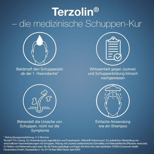 تيرازولين 2% سائل لعلاج القشرة 100 مل - TERZOLIN 2% solution 100 ml - GermanVit - Saudi arabia