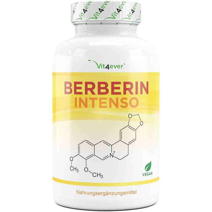 مستخلص البربرين 500 ملج 120 كبسول نباتي - Vit4ever BERBERINE Extract 500 mg 120 Vegan Caps - GermanVit - Saudi arabia