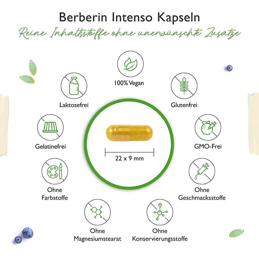 مستخلص البربرين 500 ملج 120 كبسول نباتي - Vit4ever BERBERINE Extract 500 mg 120 Vegan Caps - GermanVit - Saudi arabia
