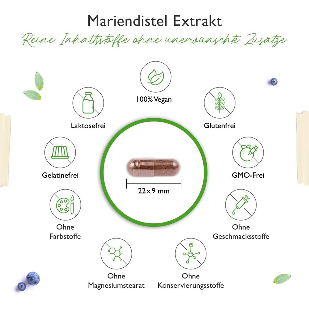 حليب الشوك 500 ملج 180 كبسولة - Vit4ever Milk Thistle Extract 500 mg 180 Caps - GermanVit - Saudi arabia