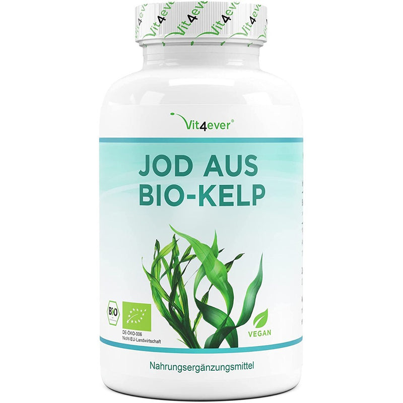 حميل الصورة في عارض المعرض ، أقراص اليود الطبيعي 200 ميكج 365 قرص نباتي - ‎Vit4ever Natural IODINE from Organic Kelp 200 μg 365 Vegan Tabs - GermanVit - Saudi arabia
