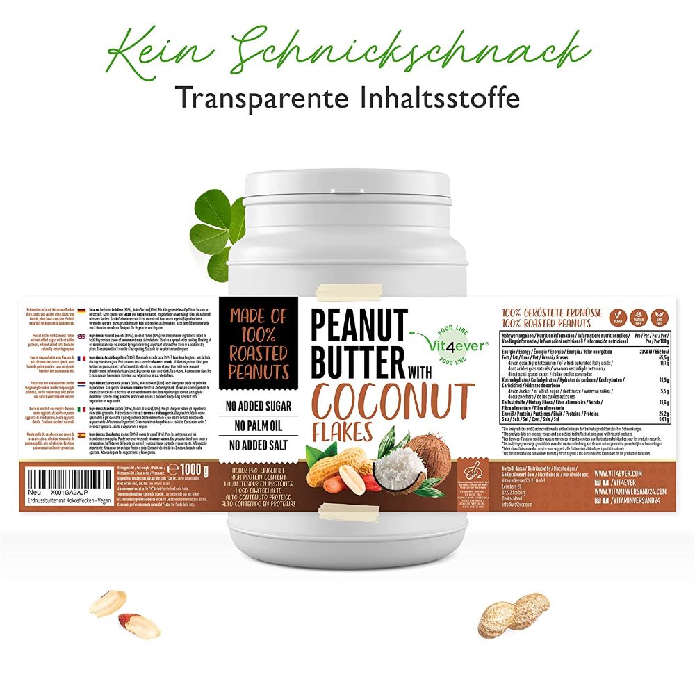 Vit4ever Pure Peanut Butter 1000 grams