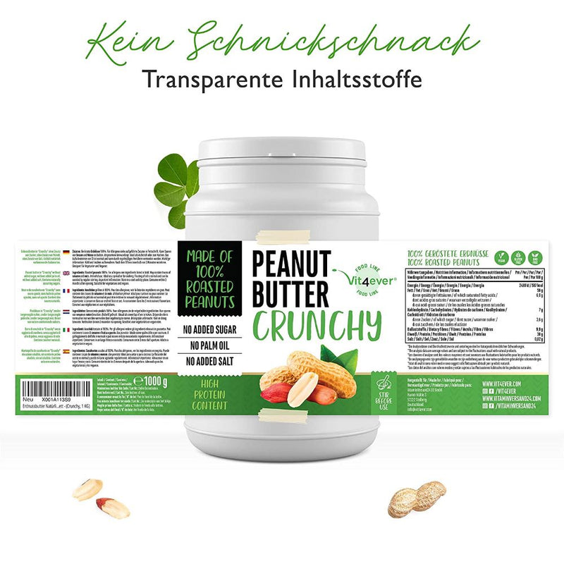 حميل الصورة في عارض المعرض ، زبدة الفول السوداني الخام 1000 جرام - Vit4ever Pure Peanut Butter 1000 gm
