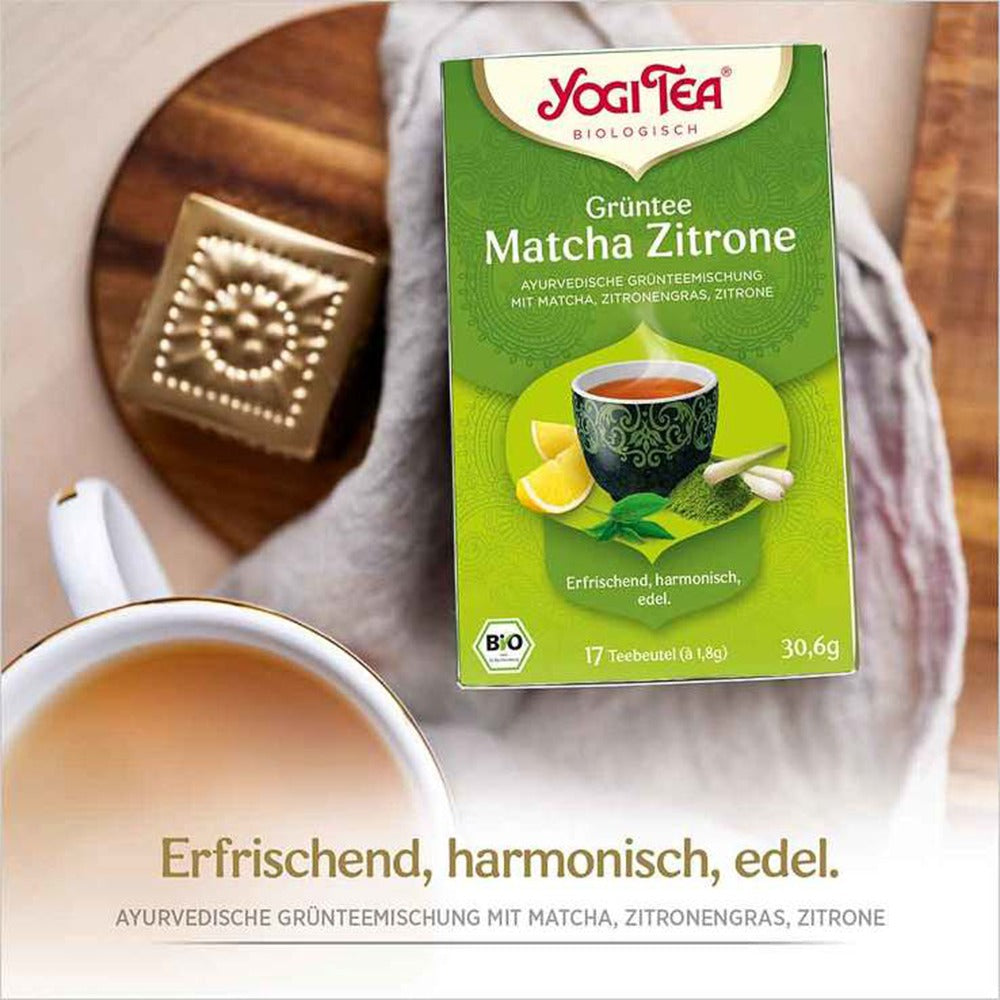 شاي ماتشا الأخضر مع الليمون 17 كيس - YOGI TEA Green Tea Matcha Lemon 17 Filter Bags - GermanVit - Saudi arabia