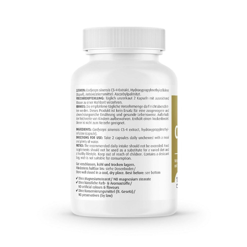 فطر كورديسبس 500 ملج 120 كبسولة - ZeinPharma Cordyceps CS-4 500 mg 120 Caps - GermanVit - Saudi arabia
