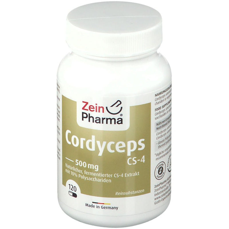 حميل الصورة في عارض المعرض ، فطر كورديسبس 500 ملج 120 كبسولة - ZeinPharma Cordyceps CS-4 500 mg 120 Caps - GermanVit - Saudi arabia
