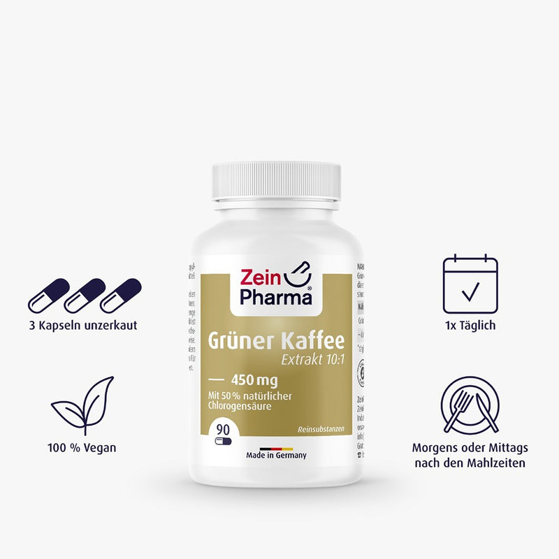 Load image into Gallery viewer, خلاصة القهوة الخضراء 450 ملج 90 كبسولة - ZeinPharma Green Coffee Extract 450 mg 90 Caps - GermanVit - Saudi arabia
