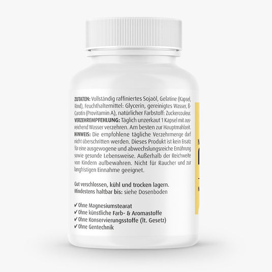 بيتا كاروتين 15 ملج 90 كبسولة - ZeinPharma Natural B-Carotin 15 mg 90 Caps - GermanVit - Saudi arabia