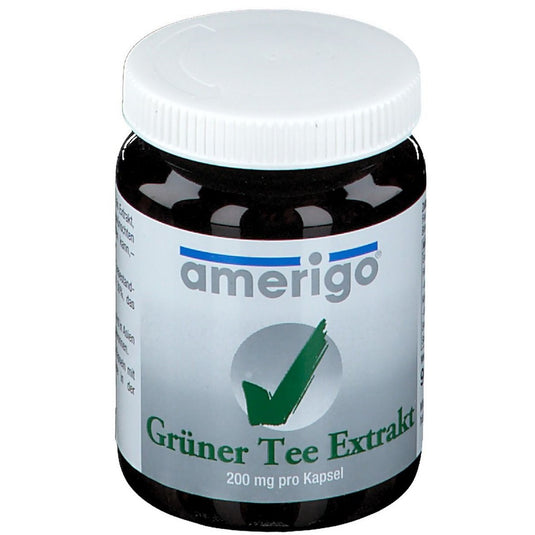 أميريجو خلاصة الشاي الأخضر 200 ملج 90 كبسولة - Amerigo Green Tea Extract 200 mg 90 Caps - GermanVit - Saudi arabia