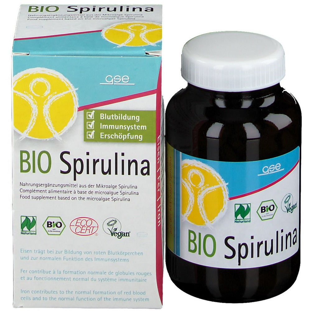 سبيرولينا عضوية 500 ملج 240 قرص - GSE BIO Spirulina 500 mg 240 Tabs - GermanVit - Saudi arabia