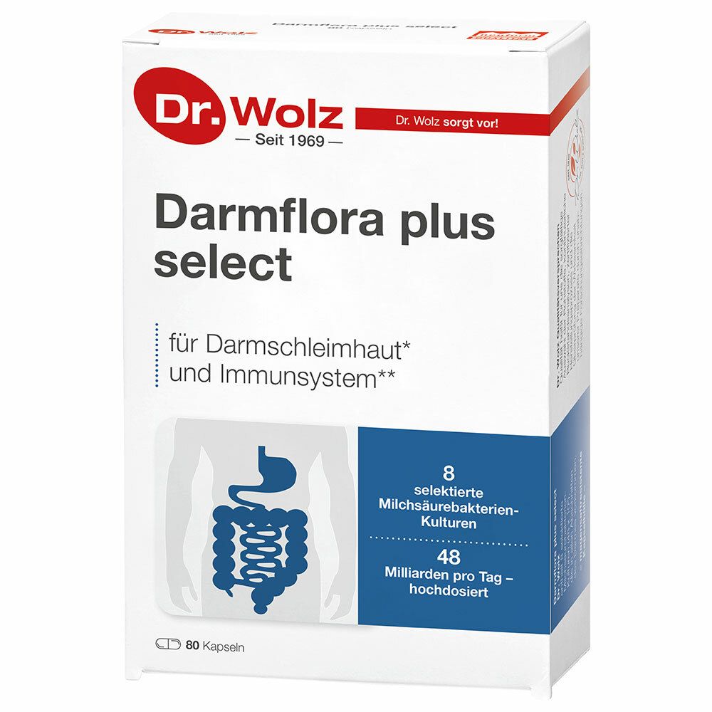 دارمفلورا بلس بروبيوتيك 80 كبسولة - Darmflora Plus Select 80 Caps - GermanVit - Saudi arabia