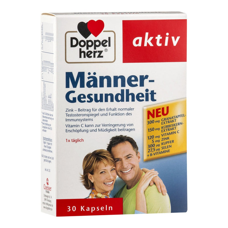 حميل الصورة في عارض المعرض ، دوبل هيرز لصحة الرجال 30 كبسولة - Doppelherz aktiv Men's Health 30 Caps - GermanVit - Saudi arabia
