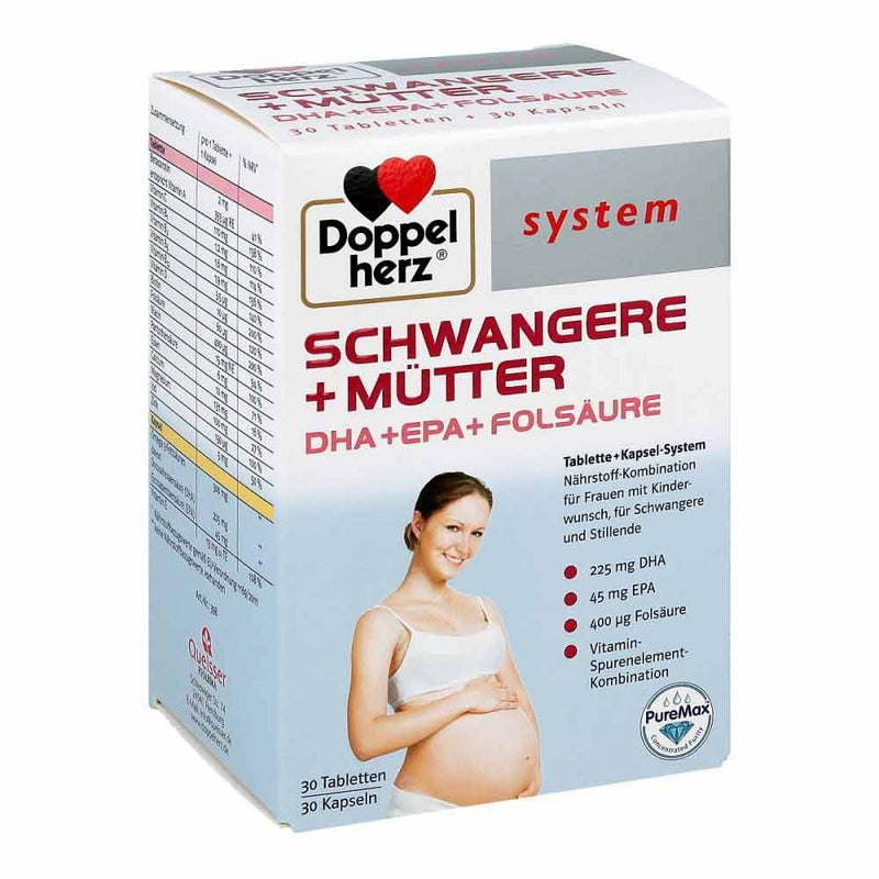 حميل الصورة في عارض المعرض ، دوبل هيرز أثناء الحمل والرضاعة 30 جرعة - Doppelherz system Pregnant Women + Mothers 30 Doses - GermanVit - Saudi arabia
