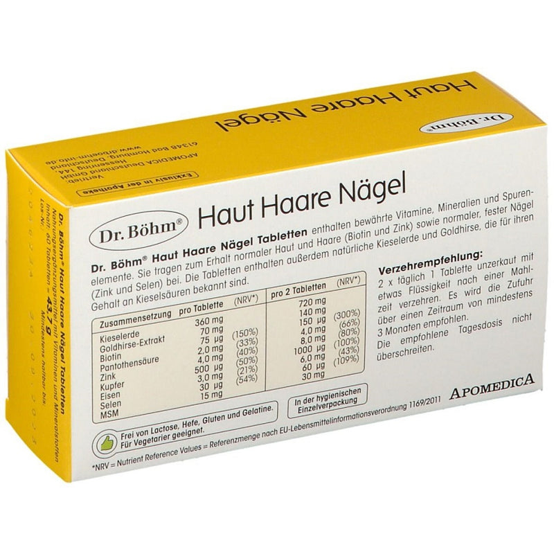 Load image into Gallery viewer, د.بوم أقراص البشرة والشعر والأظافر 60 قرص - Dr. Böhm Skin Hair Nails 60 Tabs - GermanVit - Saudi arabia
