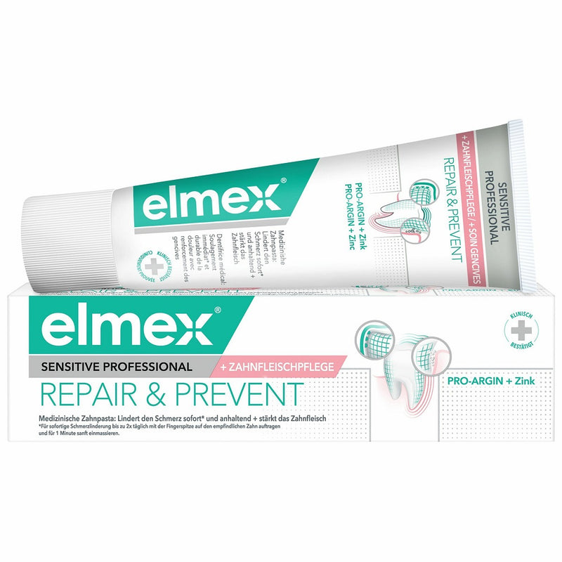 حميل الصورة في عارض المعرض ، اليميكس معجون إصلاح وحماية الأسنان الحساسة 75 مل - elmex Sensitive Professional REPAIR &amp; PREVENT toothpaste 75 ml - GermanVit - Saudi arabia
